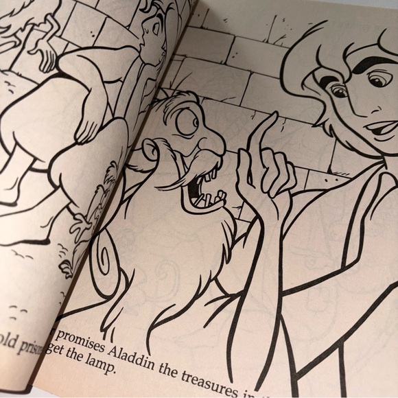 1992 Walt Disney Aladdin Coloring book Vintage - Picture 4 of 6